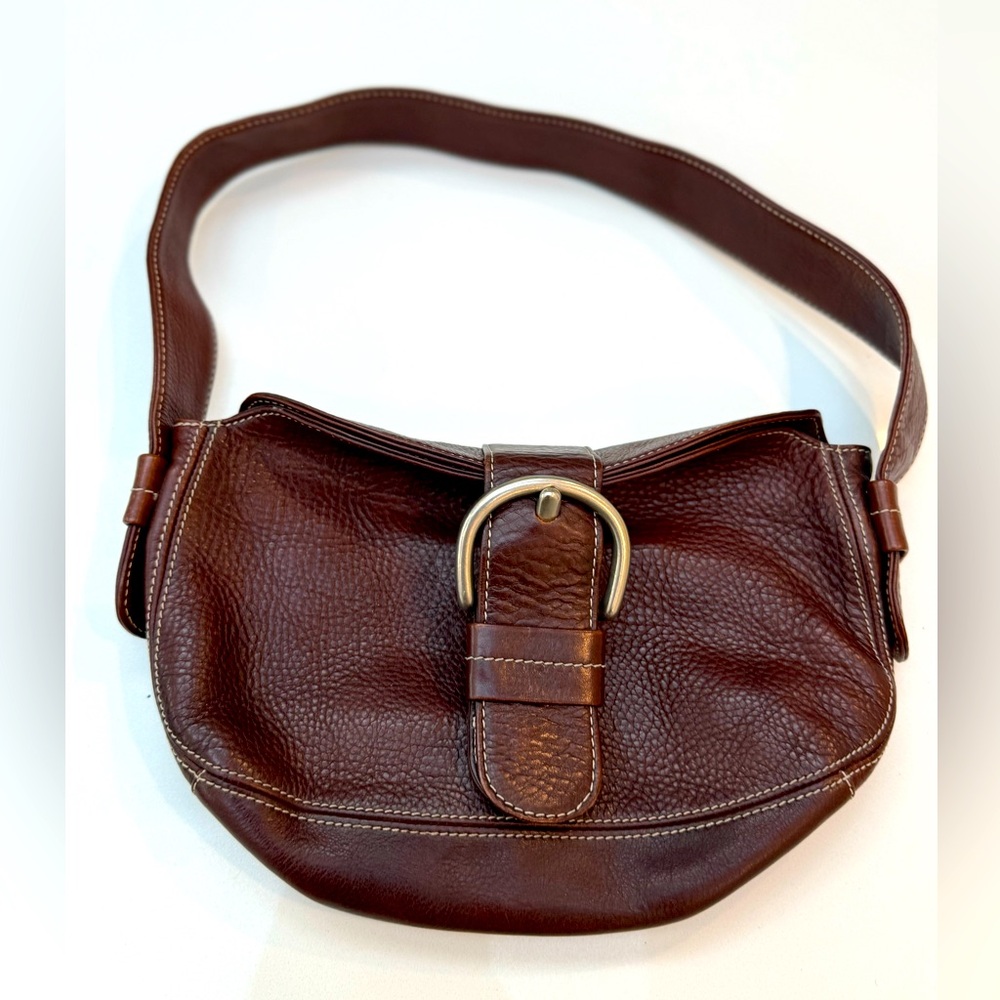 Christopher and Kon Oxblood Leather Shoulder Bag